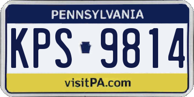 PA license plate KPS9814