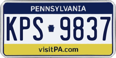 PA license plate KPS9837