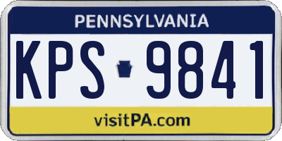 PA license plate KPS9841