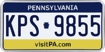 PA license plate KPS9855