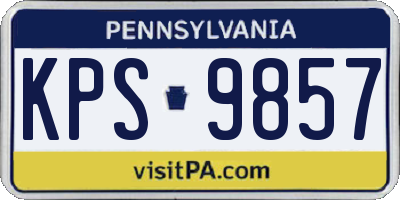 PA license plate KPS9857