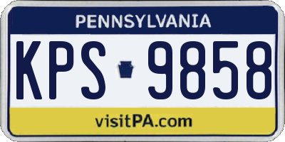 PA license plate KPS9858