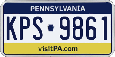 PA license plate KPS9861