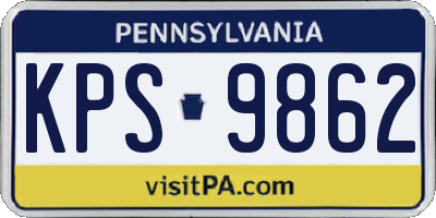 PA license plate KPS9862