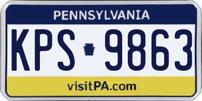 PA license plate KPS9863