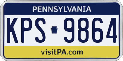 PA license plate KPS9864