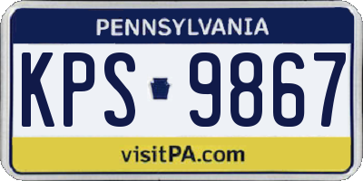 PA license plate KPS9867
