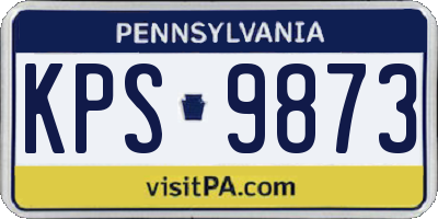 PA license plate KPS9873