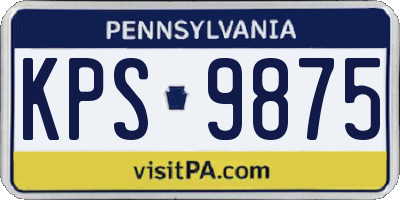 PA license plate KPS9875