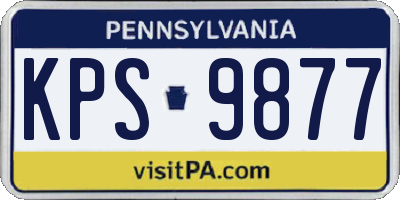 PA license plate KPS9877