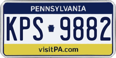 PA license plate KPS9882