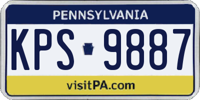 PA license plate KPS9887