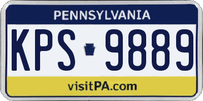 PA license plate KPS9889