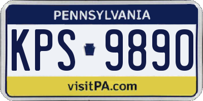 PA license plate KPS9890