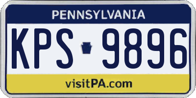 PA license plate KPS9896