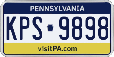 PA license plate KPS9898