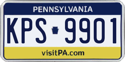 PA license plate KPS9901