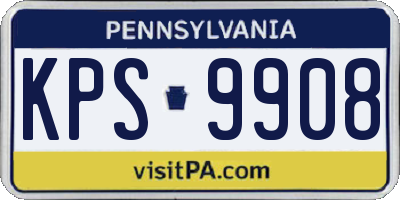 PA license plate KPS9908