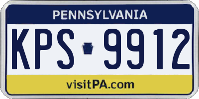PA license plate KPS9912