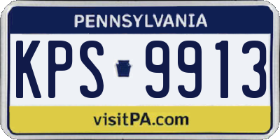 PA license plate KPS9913