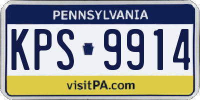 PA license plate KPS9914