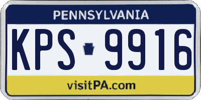 PA license plate KPS9916