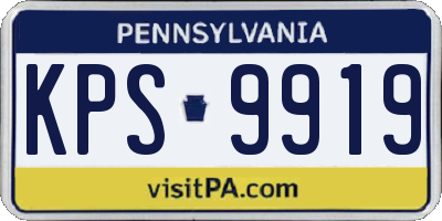 PA license plate KPS9919