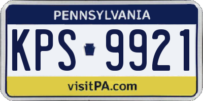 PA license plate KPS9921