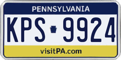 PA license plate KPS9924