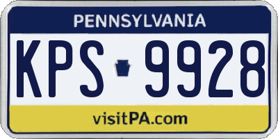 PA license plate KPS9928