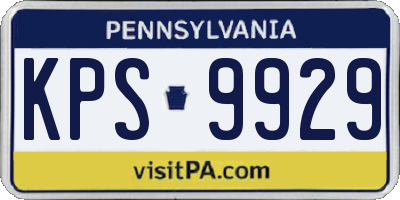 PA license plate KPS9929