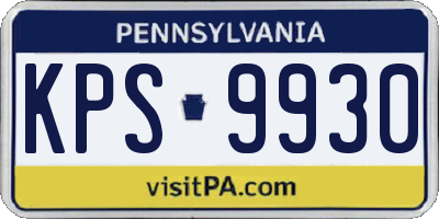 PA license plate KPS9930