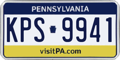 PA license plate KPS9941