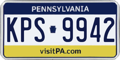 PA license plate KPS9942