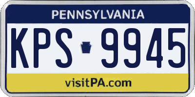 PA license plate KPS9945