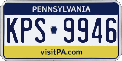 PA license plate KPS9946