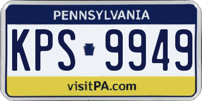 PA license plate KPS9949
