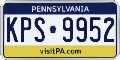 PA license plate KPS9952