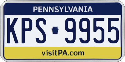 PA license plate KPS9955