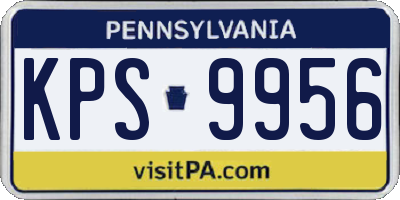 PA license plate KPS9956