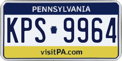PA license plate KPS9964