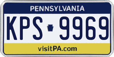 PA license plate KPS9969