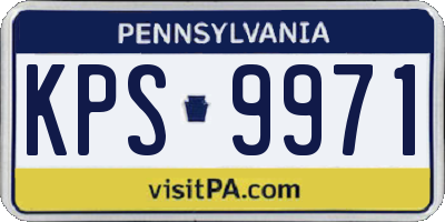 PA license plate KPS9971