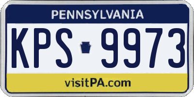 PA license plate KPS9973