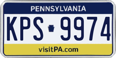 PA license plate KPS9974