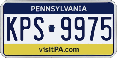 PA license plate KPS9975