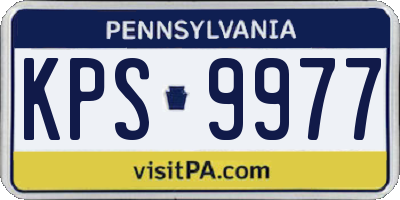 PA license plate KPS9977