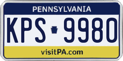 PA license plate KPS9980