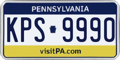 PA license plate KPS9990
