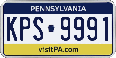 PA license plate KPS9991